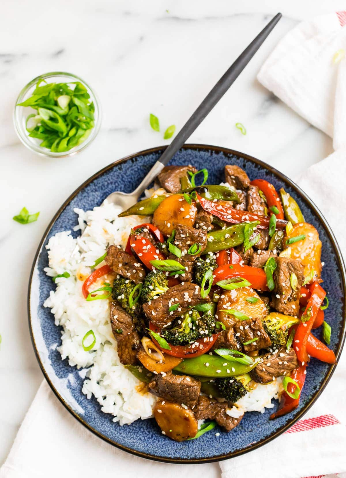 Garlic Beef stir fry, easy dinner