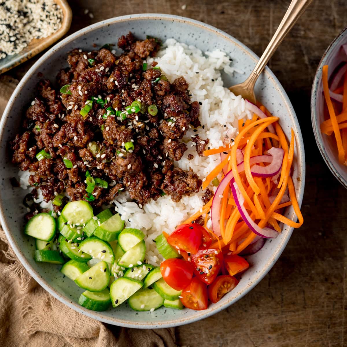 Beef mince with rice, easy dinner