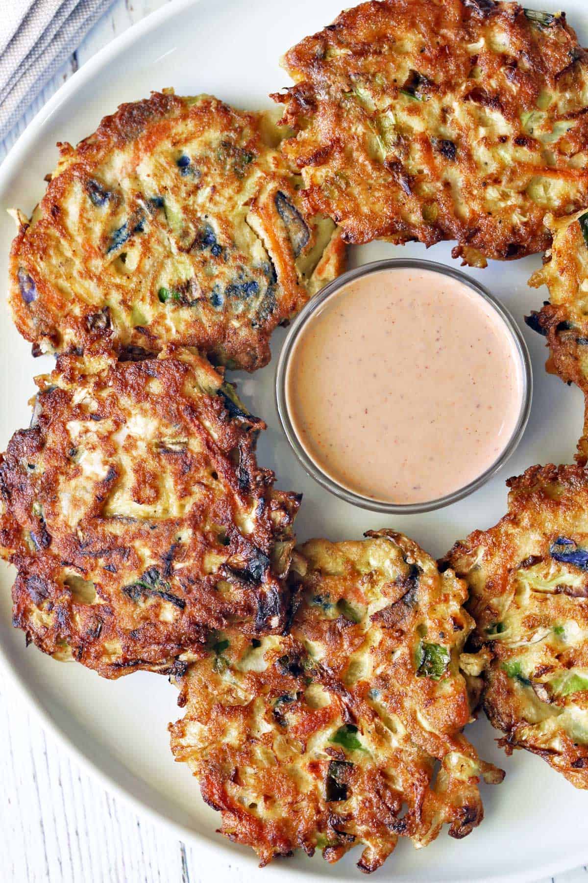cabbage pancakes with dip, healthy eating, healthy meals