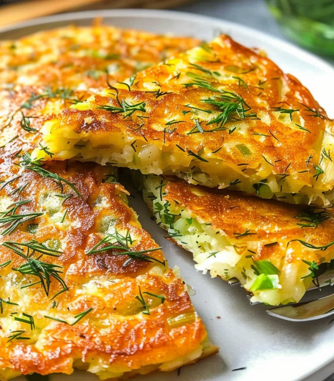 crispy cabbage pancakes with carrots, and eggs, easy dinners