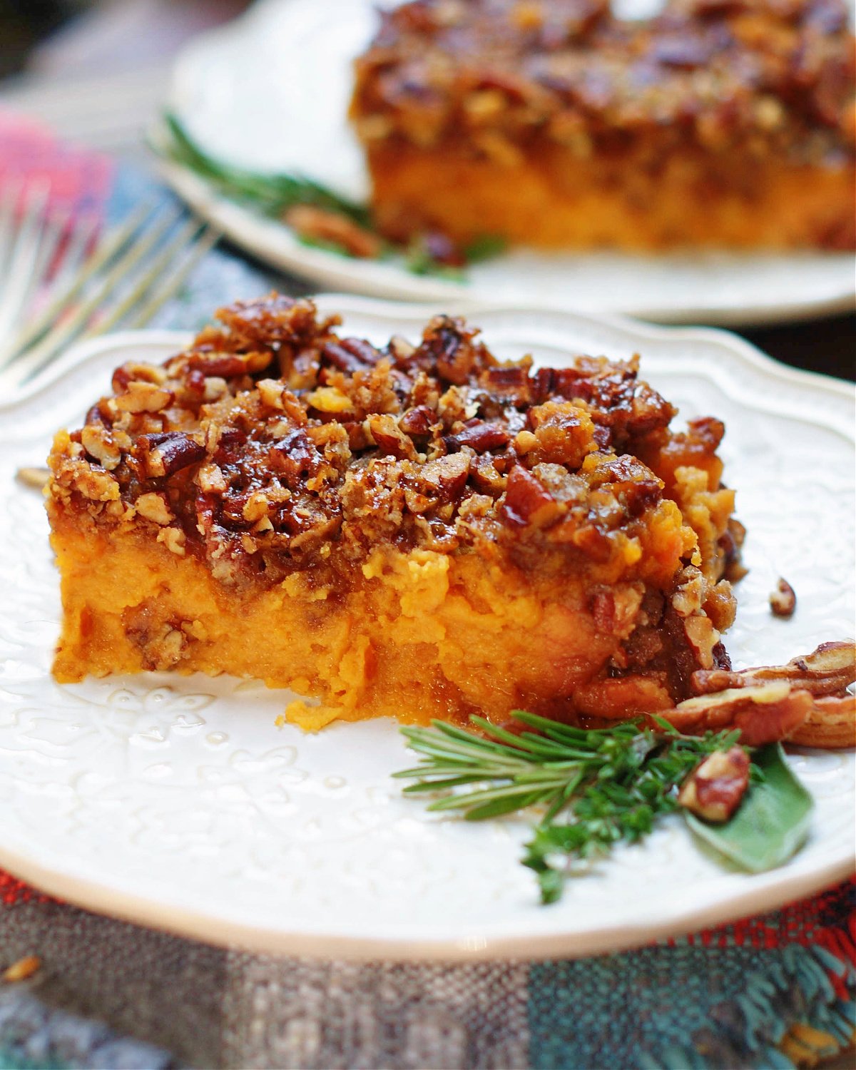 sweet potato casserole with peacan nuts