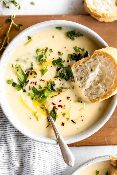 Potato and leek soup, healthy snack, healthy dinners