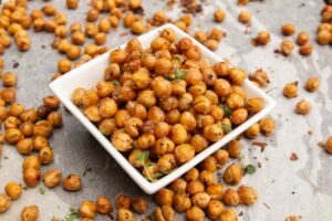 Roasted garlic chickpeas, healthy snacks, boost your immune 