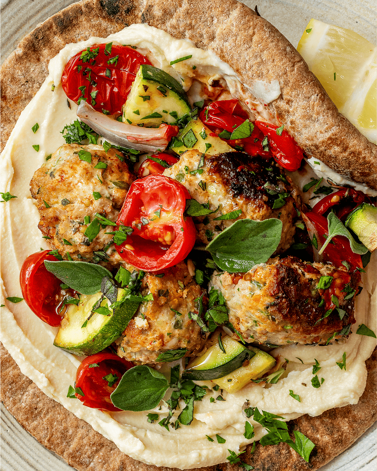 minty chicken meatballs