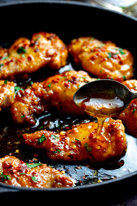 Honey garlic chicken 