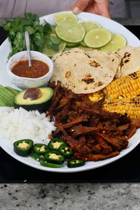 Birra mushrooms tacos with avo and corn 