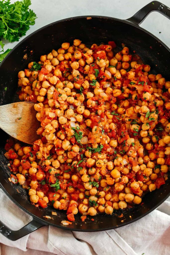 Spicy chickpeas quinoa recipe 