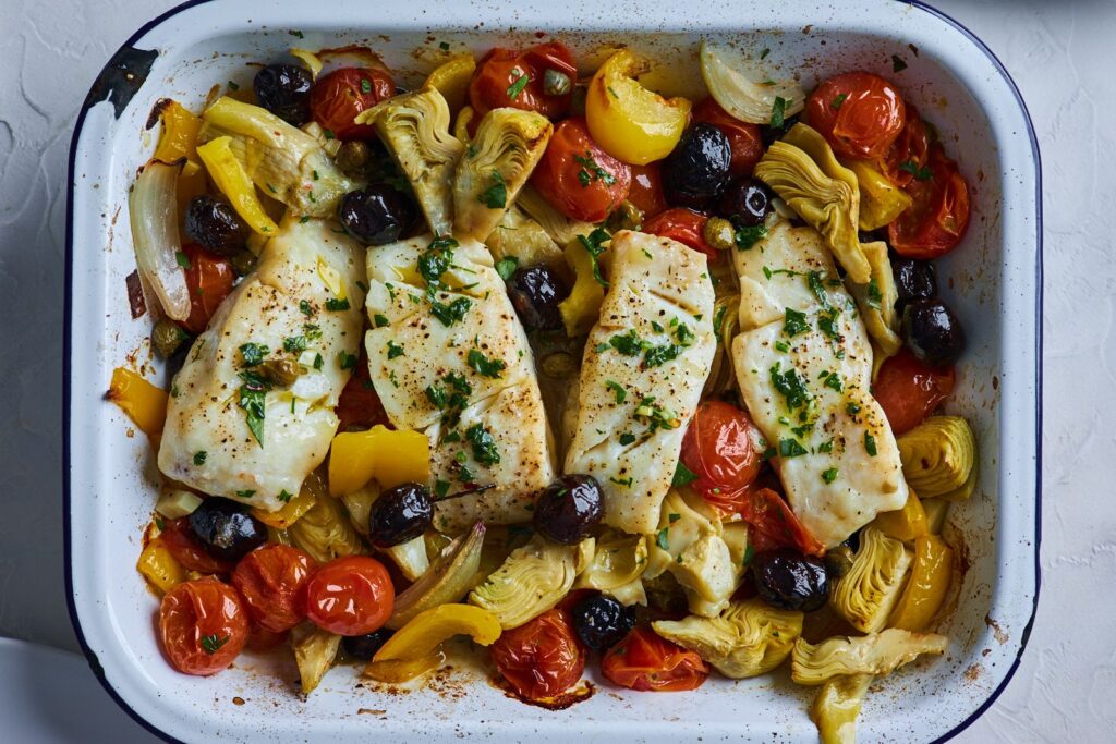 Easy Mediterranean Baked Cod recipe 