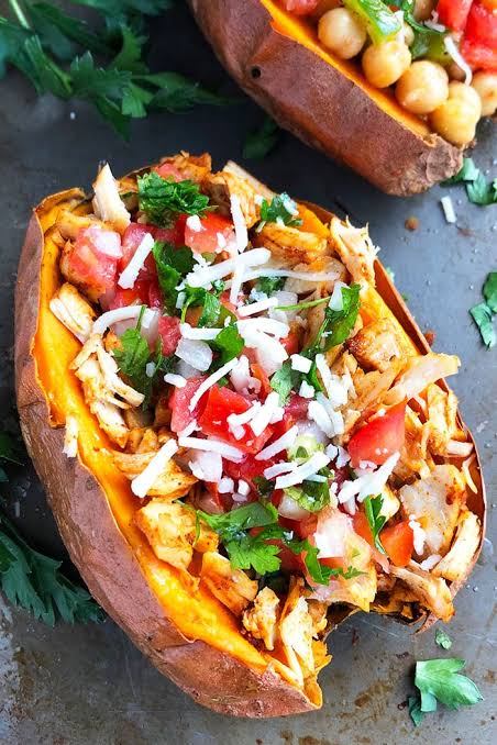 Buffalo Chicken Sweet Potato