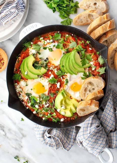 Shakshuka recipe with authentic flavours and Avocado