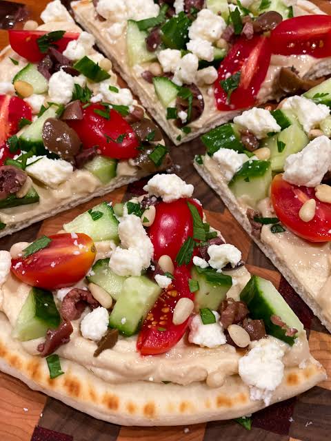 Greek Style Pita Pizza 