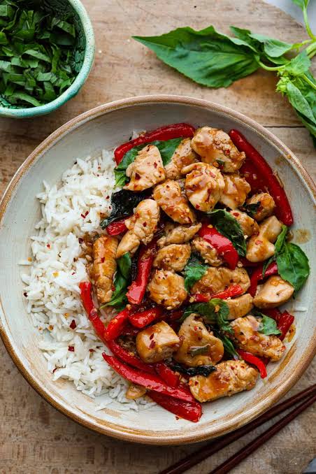 Easy spicy Thai Basil Chicken recipe 
